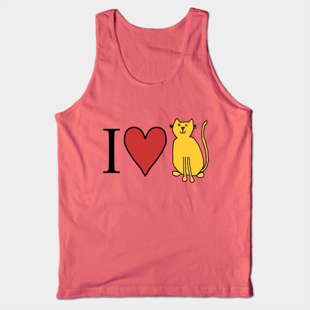 I Love Cats Tank Top by ellenhenryart